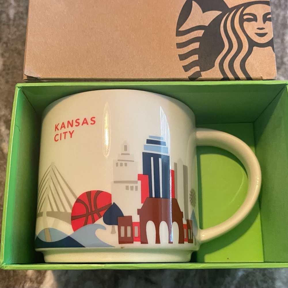 Starbucks Are We Here Mug ..Kansas City NWT From Smoke free home